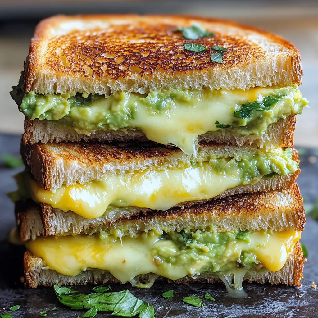 10-Minute Amazing Creamy Avocado Grilled Cheese Recipe