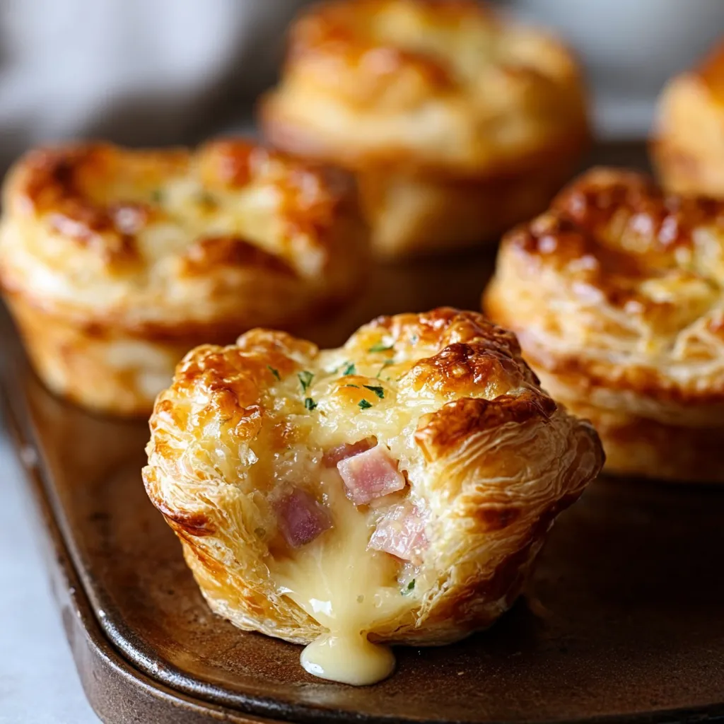 12 Ham & Gouda Puff Pastry Muffins Recipe - Easy Brunch