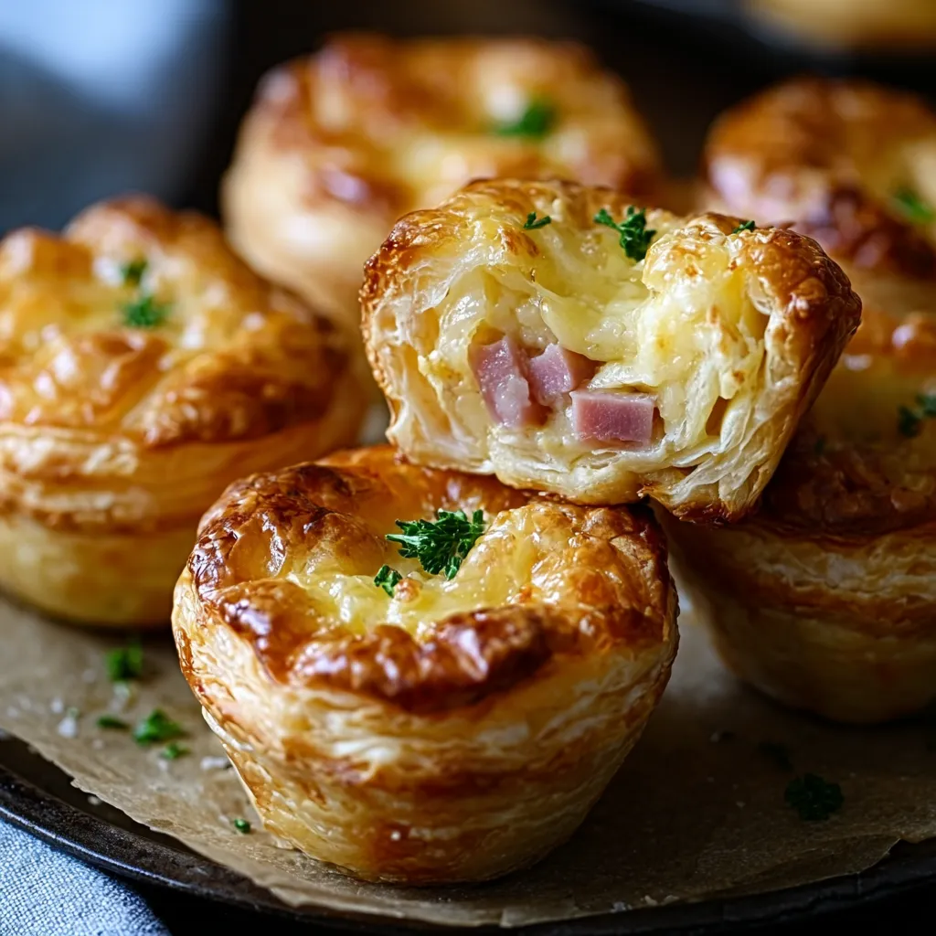 12 Ham & Gouda Puff Pastry Muffins Recipe - Easy Brunch