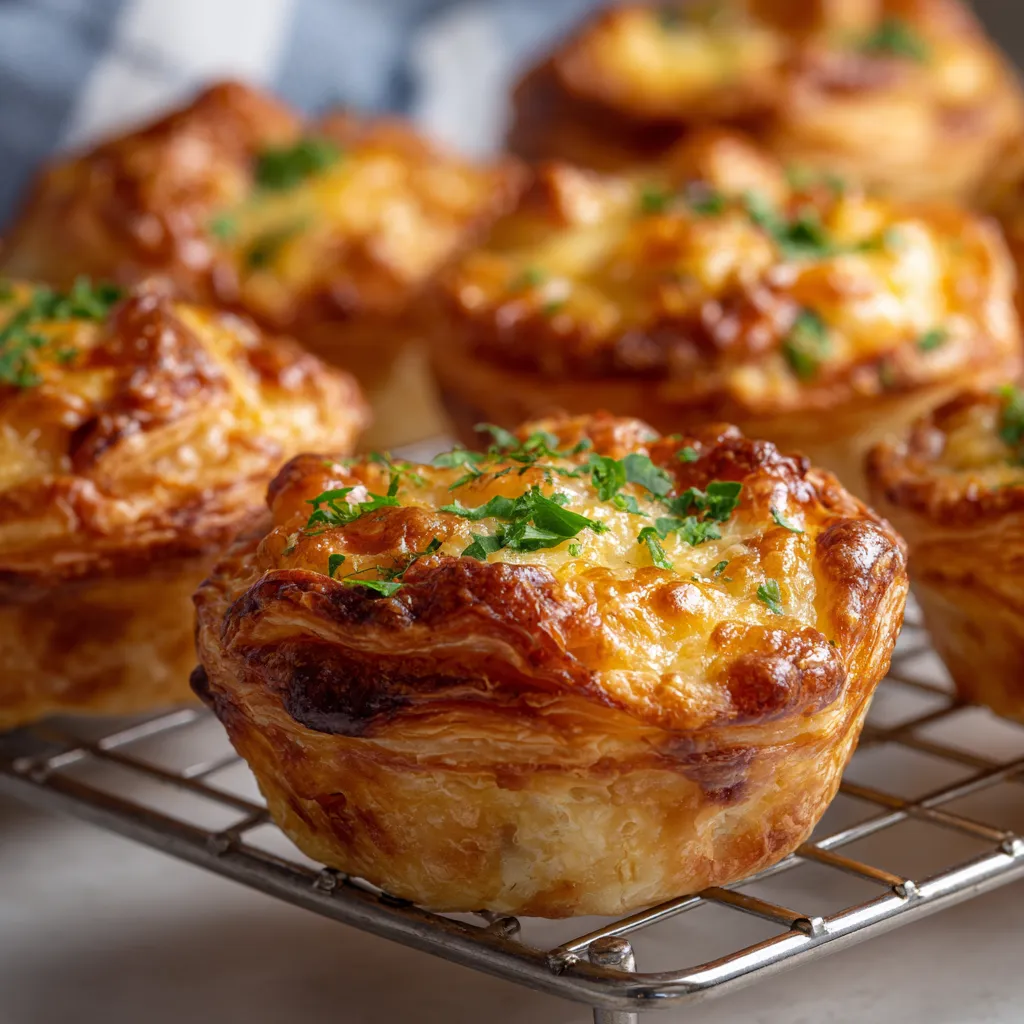 12 Ham & Gouda Puff Pastry Muffins Recipe - Easy Brunch
