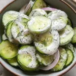 15-Minute Creamy Cucumber Salad Recipe - Easy Summer Side