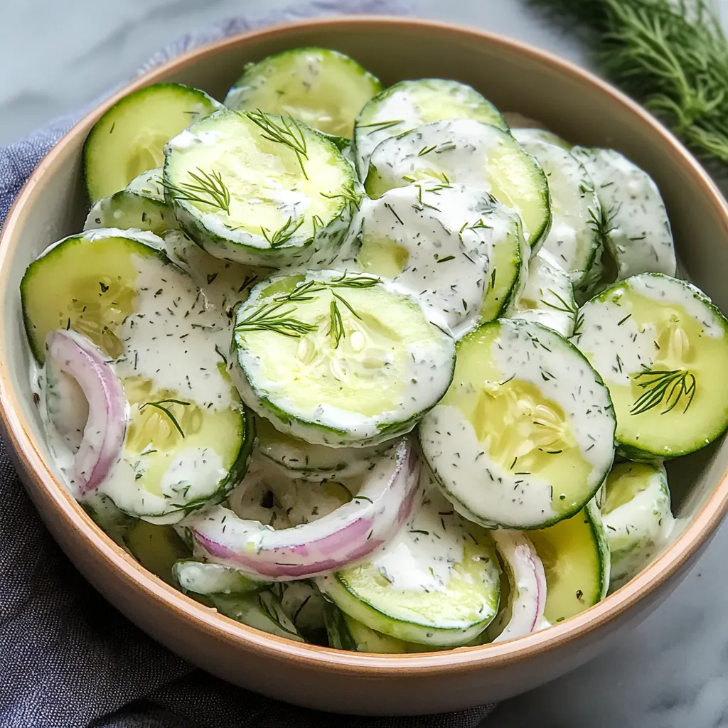 15-Minute Creamy Cucumber Salad Recipe - Easy Summer Side 8 15-Minute Creamy Cucumber Salad Recipe - Easy Summer Side