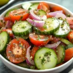 Best 5-Minute Marinated Cucumber Tomato and Onion Salad – Easy and Refreshing