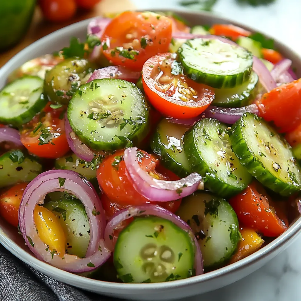 Best 5-Minute Marinated Cucumber Tomato and Onion Salad – Easy and Refreshing 6 Best 5-Minute Marinated Cucumber Tomato and Onion Salad – Easy and Refreshing