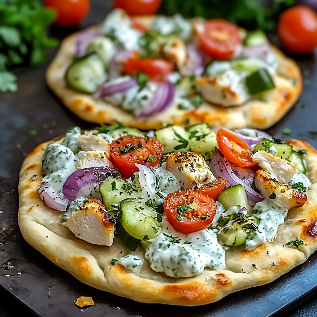Best Tzatziki Chicken Naan Pizza Recipe - Easy 25 Min 6 Best Tzatziki Chicken Naan Pizza Recipe - Easy 25 Min