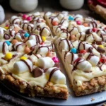 Easy 5-Ingredient White Chocolate Brownie Pizza Recipe