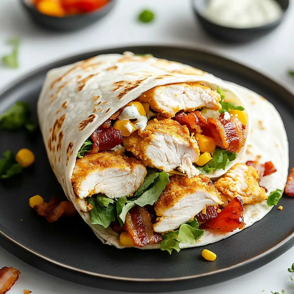 Incredible 15-Min Crispy Chicken Bacon Ranch Wrap Recipe 6 Incredible 15-Min Crispy Chicken Bacon Ranch Wrap Recipe