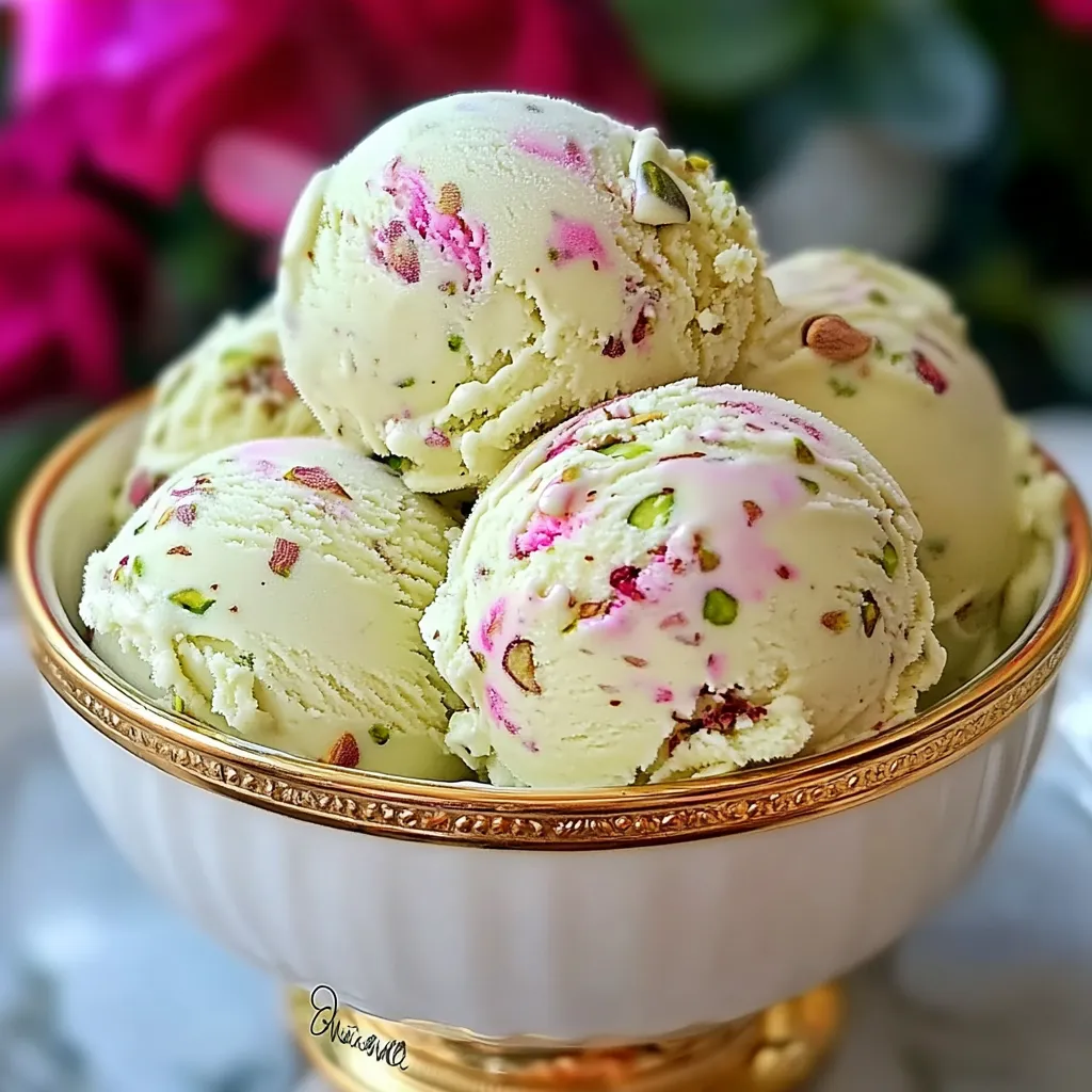 Ultimate Rose Pistachio Ice Cream Recipe - 5 Easy Steps 6 Ultimate Rose Pistachio Ice Cream Recipe - 5 Easy Steps